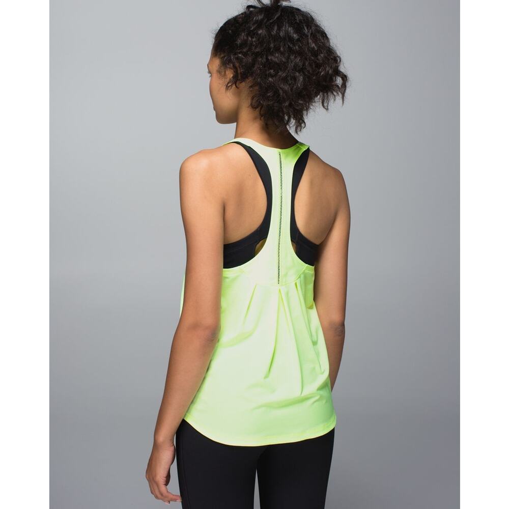 lululemon athletica Neon Yellow Racerback Tank Top